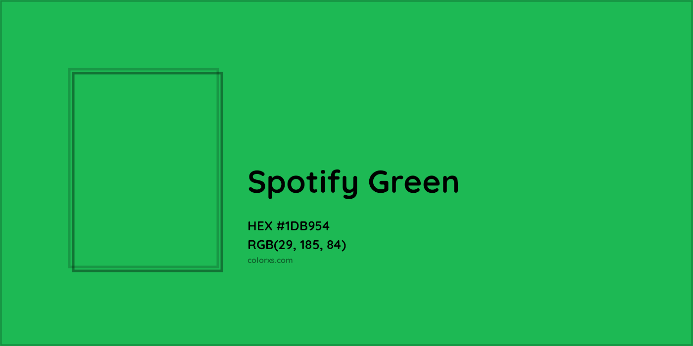 HEX #1DB954 Spotify Green Other Brand - Color Code