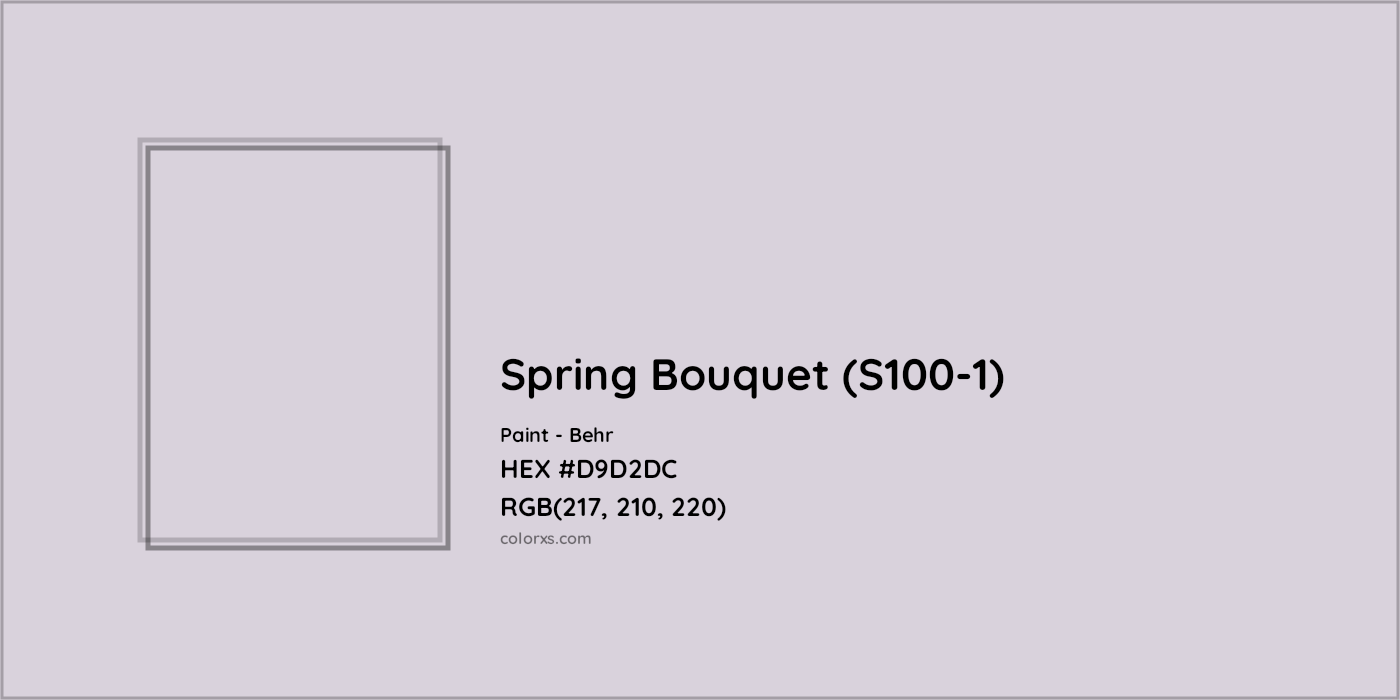 HEX #D9D2DC Spring Bouquet (S100-1) Paint Behr - Color Code