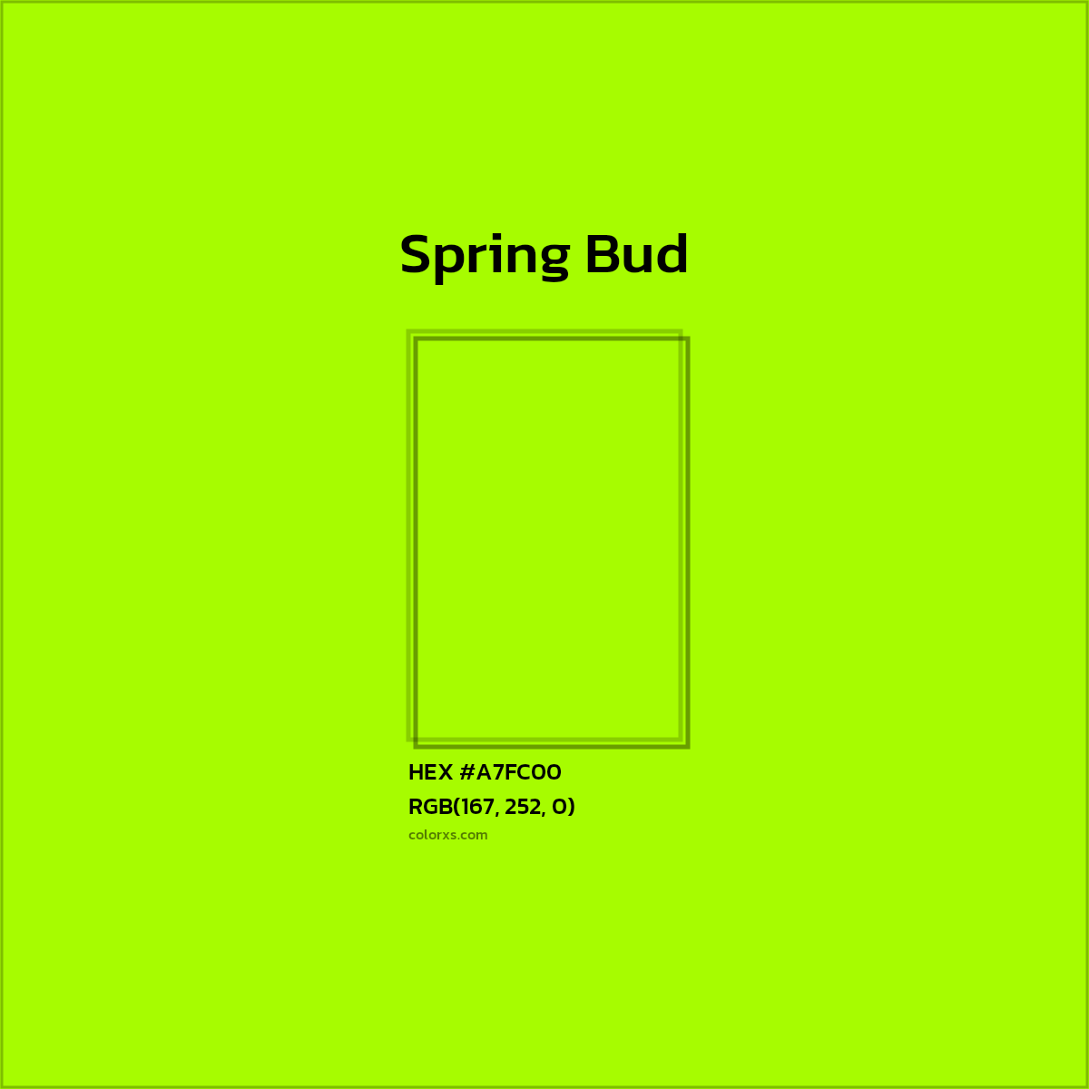 HEX #A7FC00 Spring Bud Color - Color Code