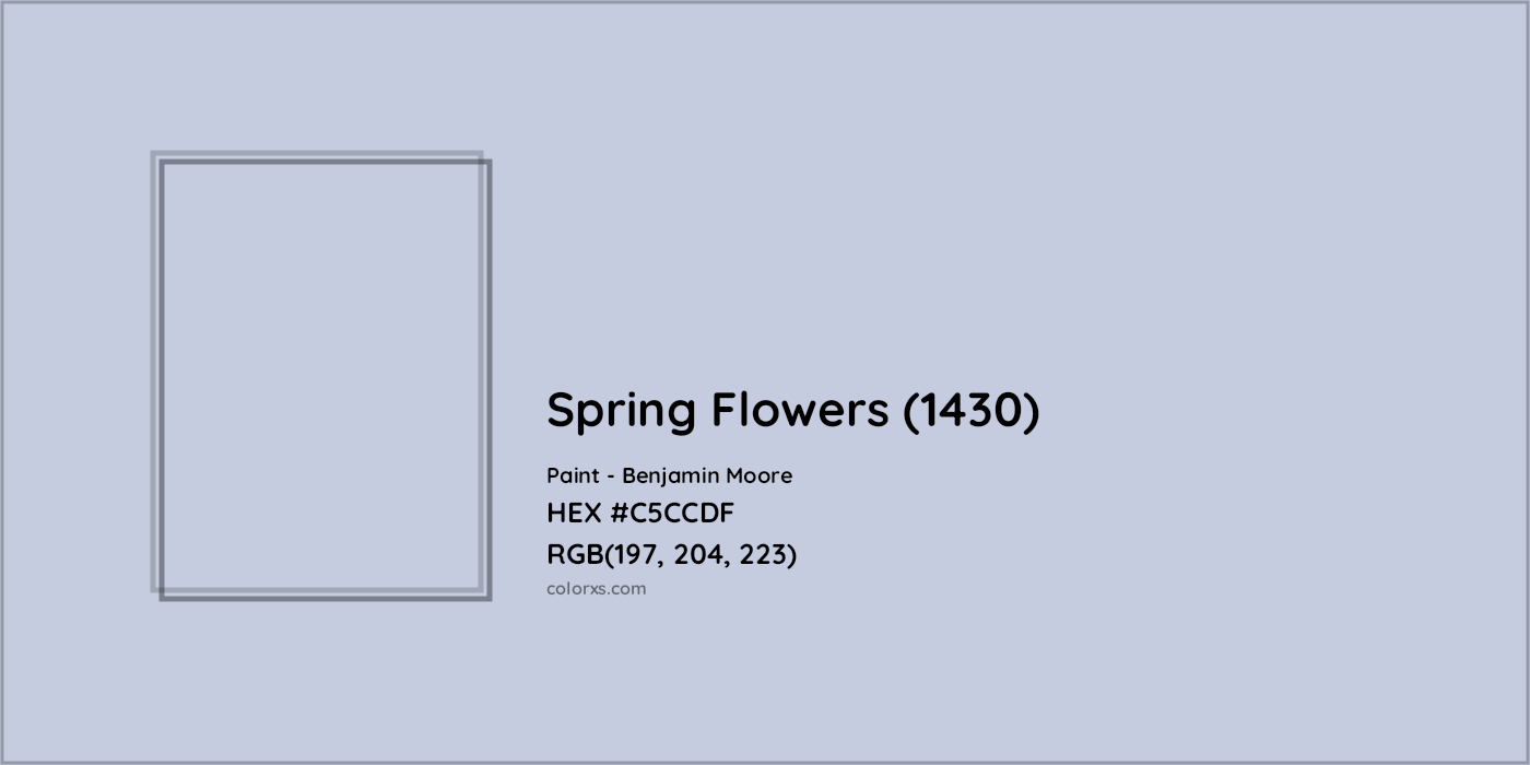 HEX #C5CCDF Spring Flowers (1430) Paint Benjamin Moore - Color Code