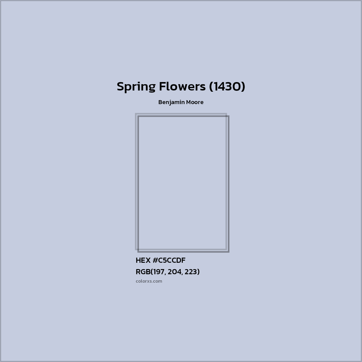 HEX #C5CCDF Spring Flowers (1430) Paint Benjamin Moore - Color Code