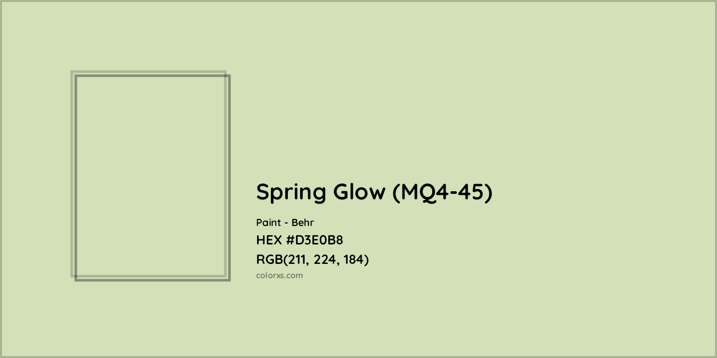 HEX #D3E0B8 Spring Glow (MQ4-45) Paint Behr - Color Code