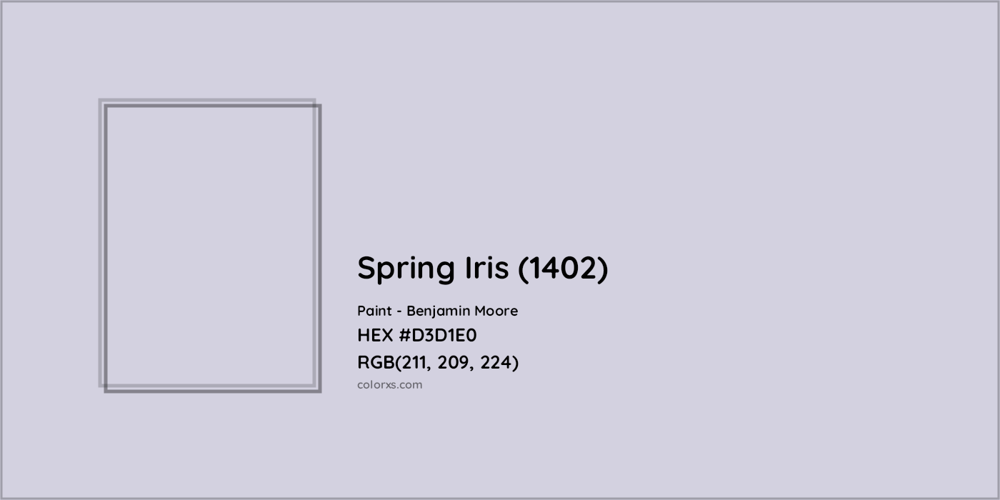 HEX #D3D1E0 Spring Iris (1402) Paint Benjamin Moore - Color Code