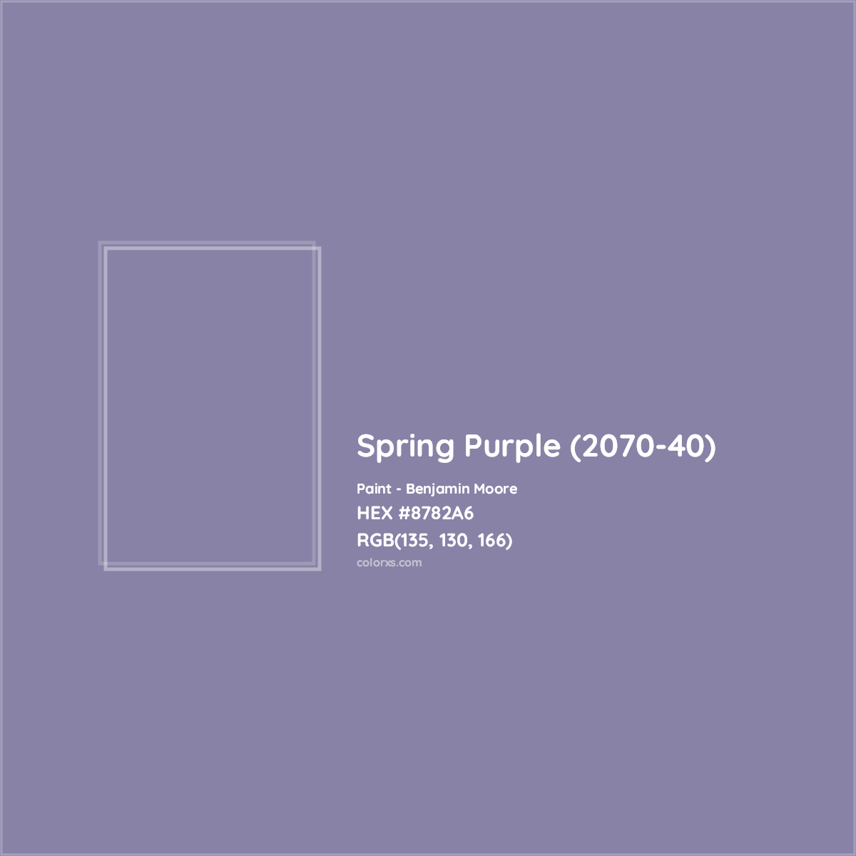 HEX #8782A6 Spring Purple (2070-40) Paint Benjamin Moore - Color Code