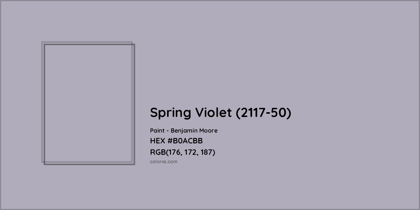 HEX #B0ACBB Spring Violet (2117-50) Paint Benjamin Moore - Color Code