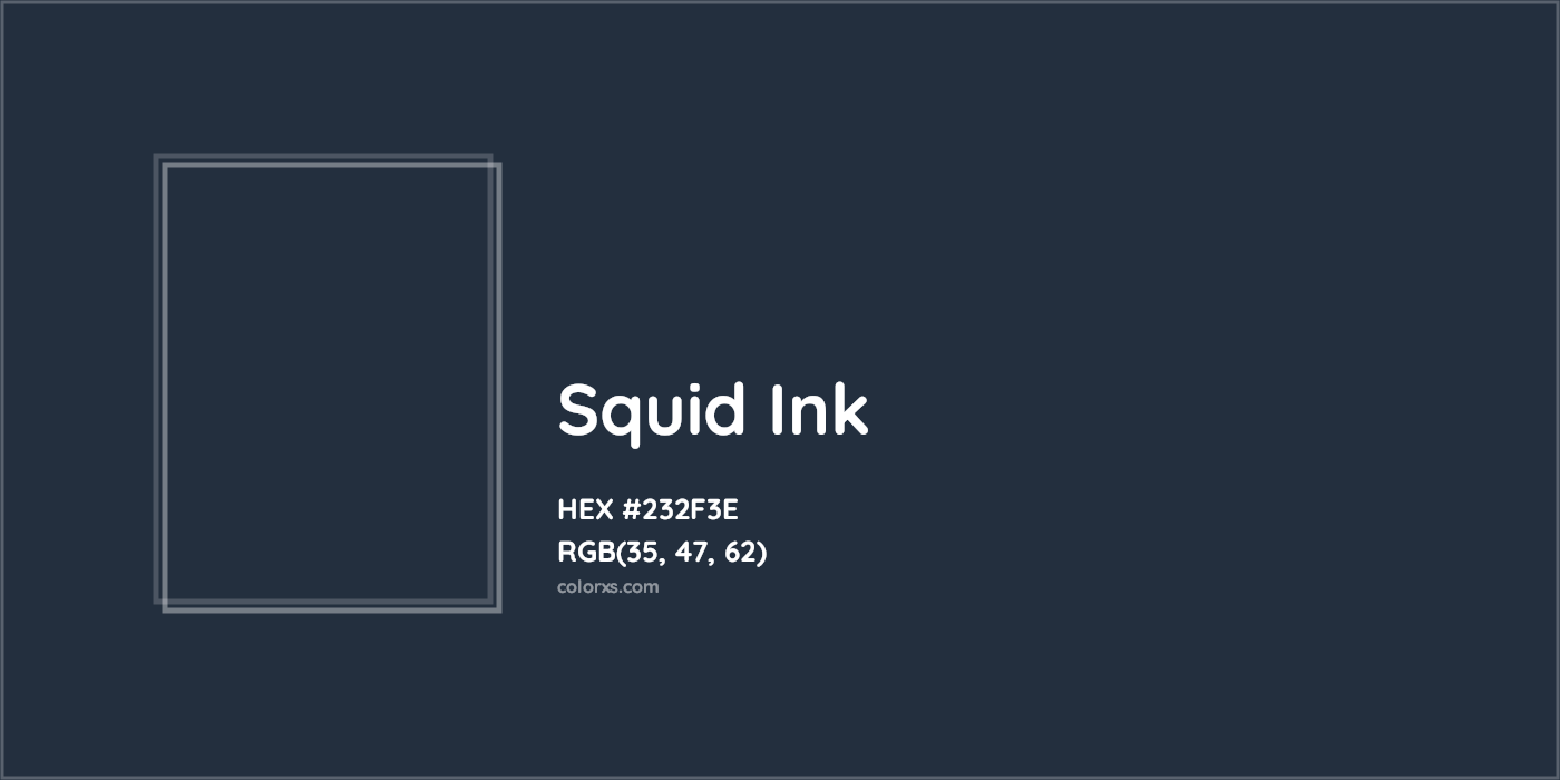 HEX #232F3E Squid Ink Color - Color Code