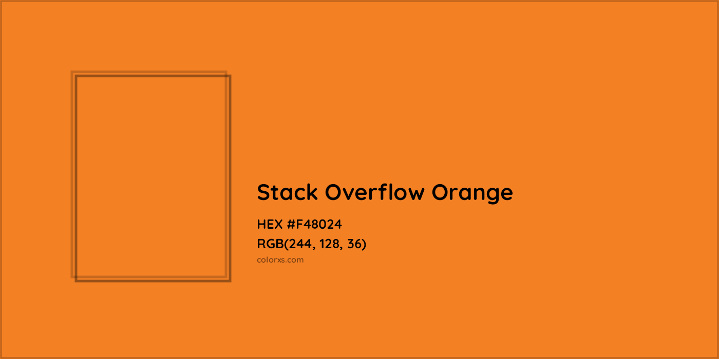 HEX #F48024 Stack Overflow Orange Other Brand - Color Code