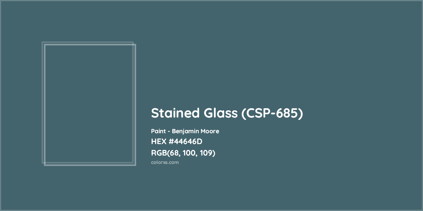 HEX #44646D Stained Glass (CSP-685) Paint Benjamin Moore - Color Code