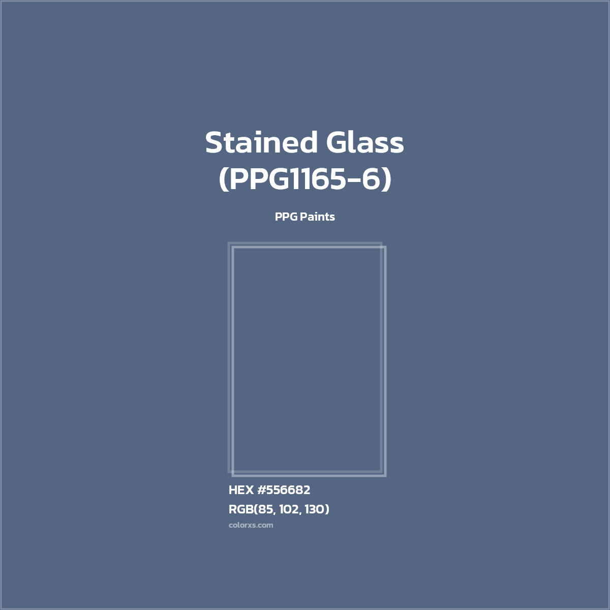 HEX #556682 Stained Glass (PPG1165-6) Paint PPG Paints - Color Code