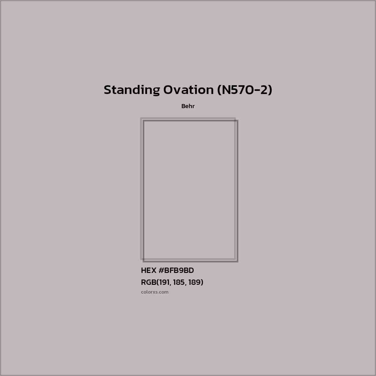 HEX #BFB9BD Standing Ovation (N570-2) Paint Behr - Color Code