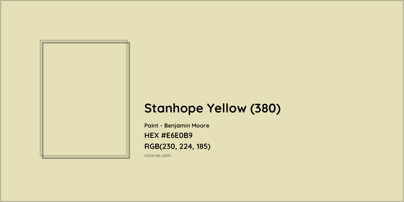 HEX #E6E0B9 Stanhope Yellow (380) Paint Benjamin Moore - Color Code