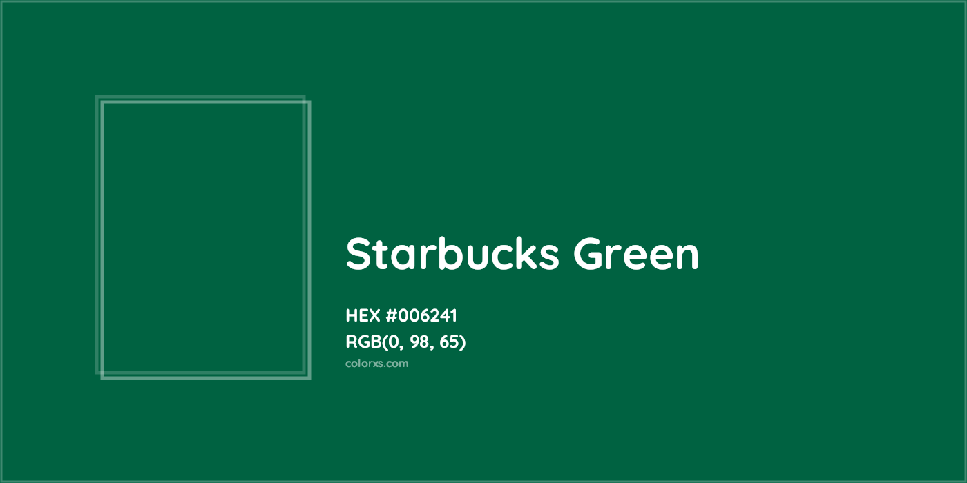 HEX #006241 Starbucks Green Other Brand - Color Code