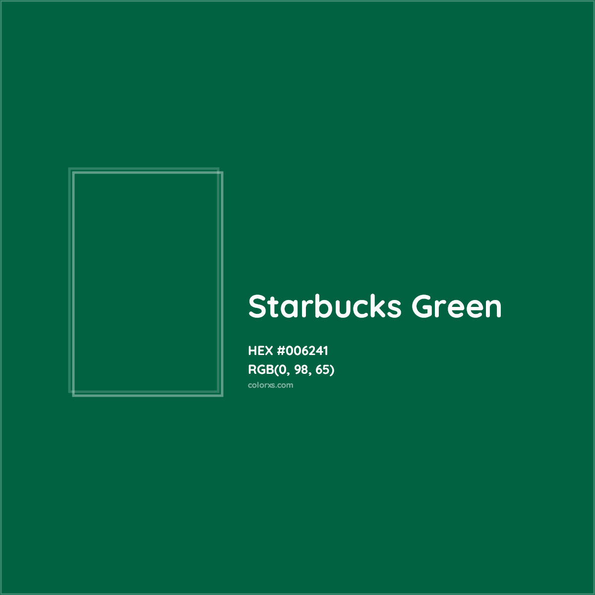 HEX #006241 Starbucks Green Other Brand - Color Code