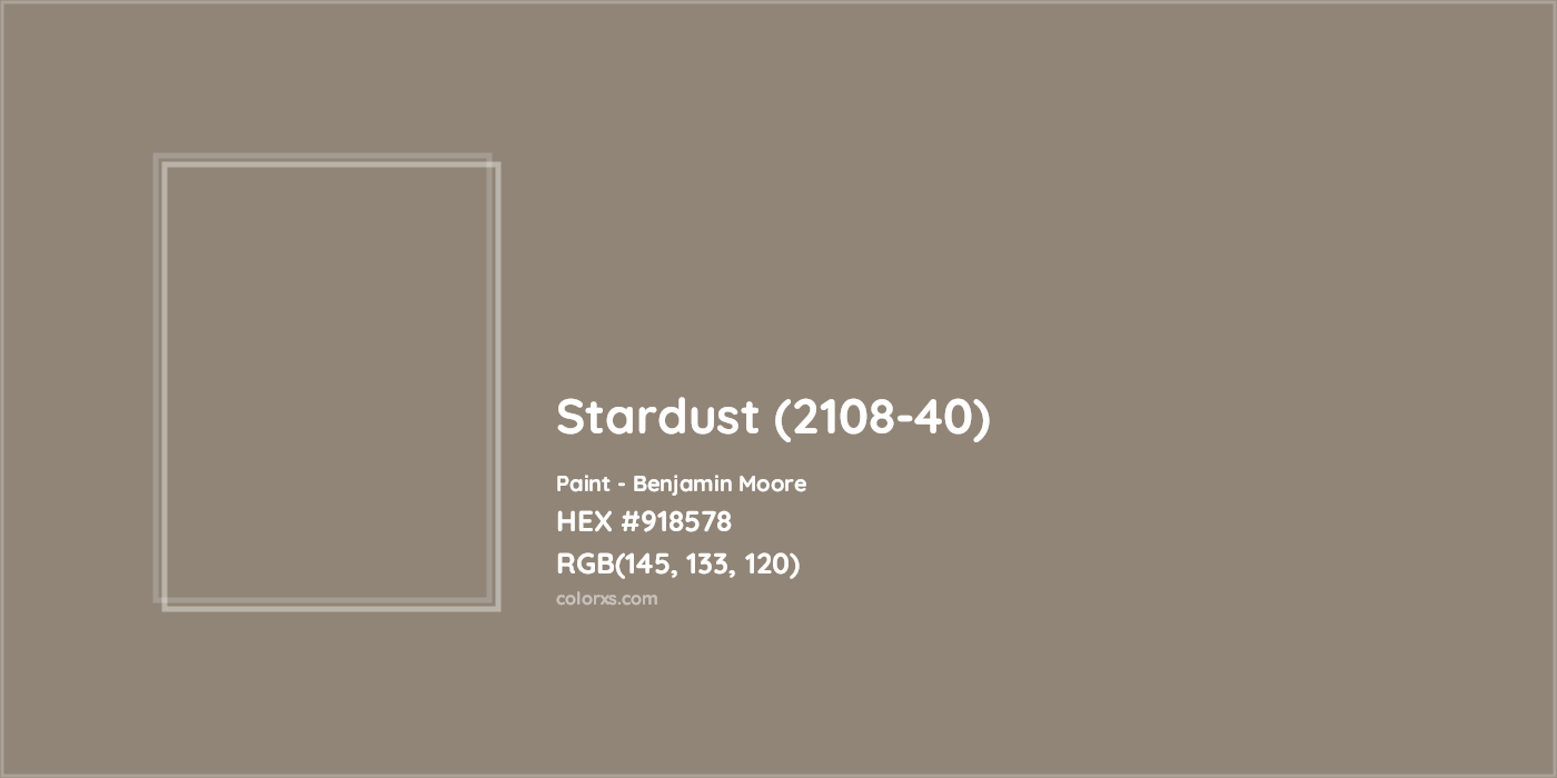 HEX #918578 Stardust (2108-40) Paint Benjamin Moore - Color Code