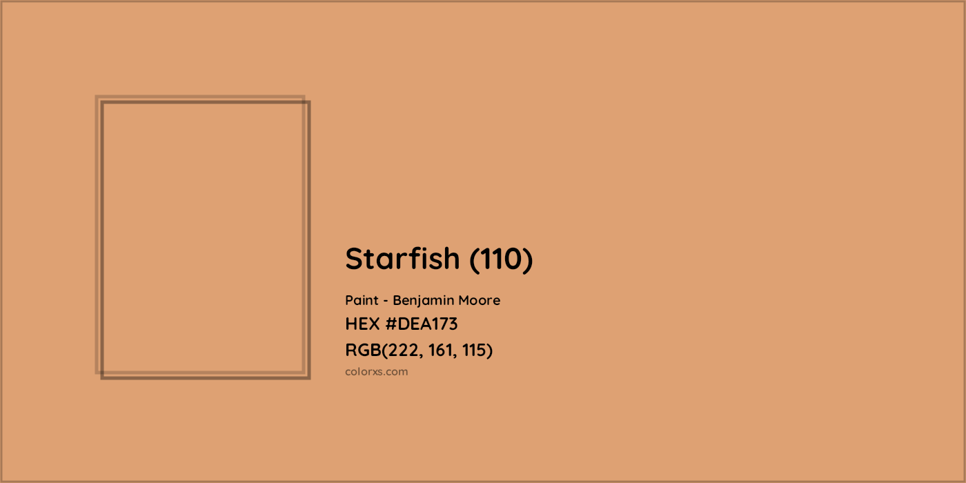 HEX #DEA173 Starfish (110) Paint Benjamin Moore - Color Code