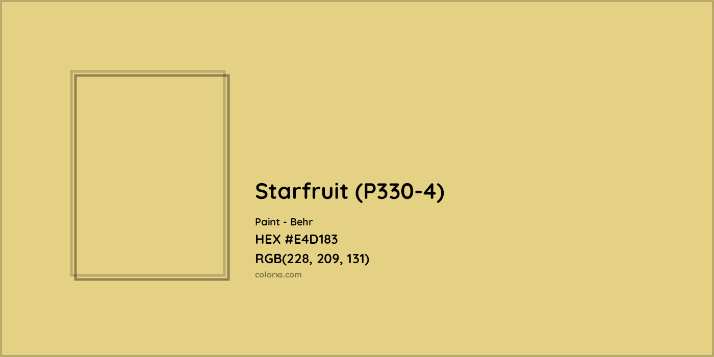 HEX #E4D183 Starfruit (P330-4) Paint Behr - Color Code