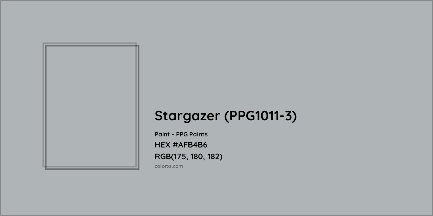HEX #AFB4B6 Stargazer (PPG1011-3) Paint PPG Paints - Color Code