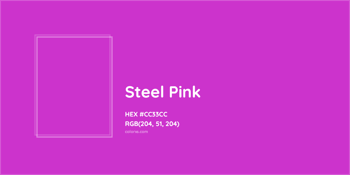 HEX #CC33CC Steel Pink Color Crayola Crayons - Color Code