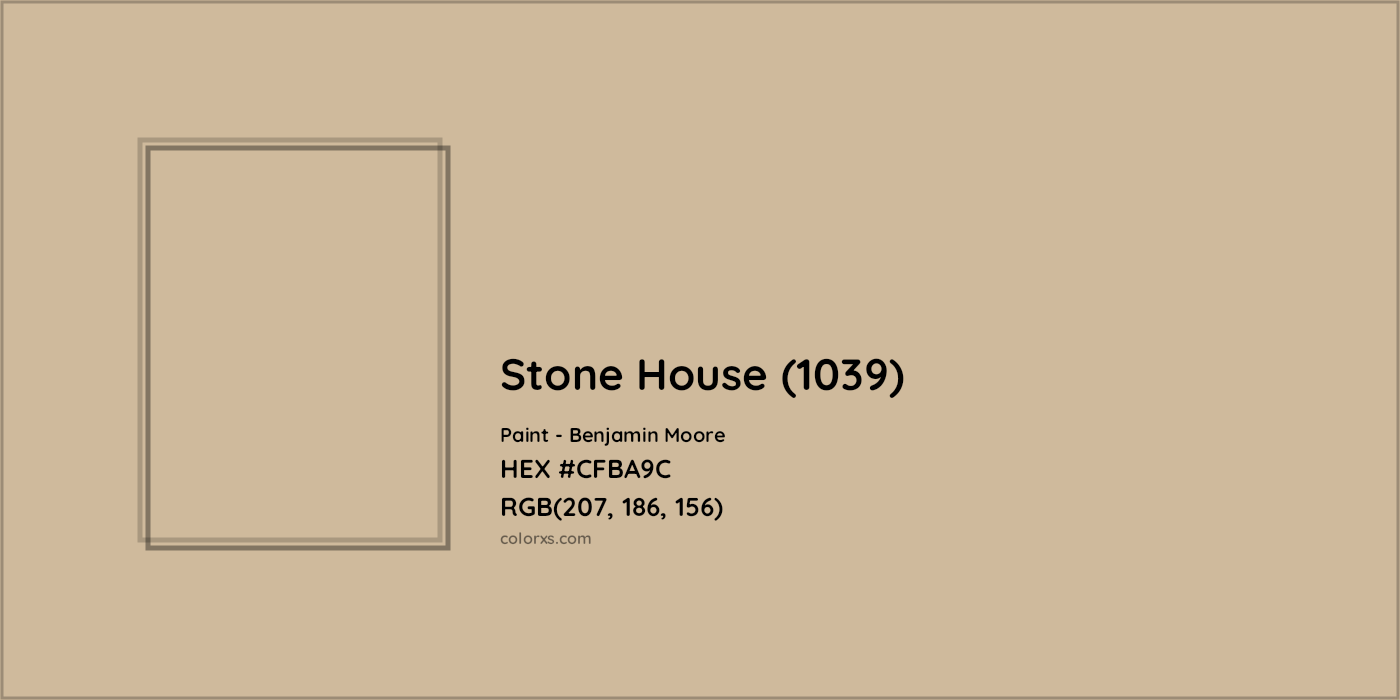 HEX #CFBA9C Stone House (1039) Paint Benjamin Moore - Color Code