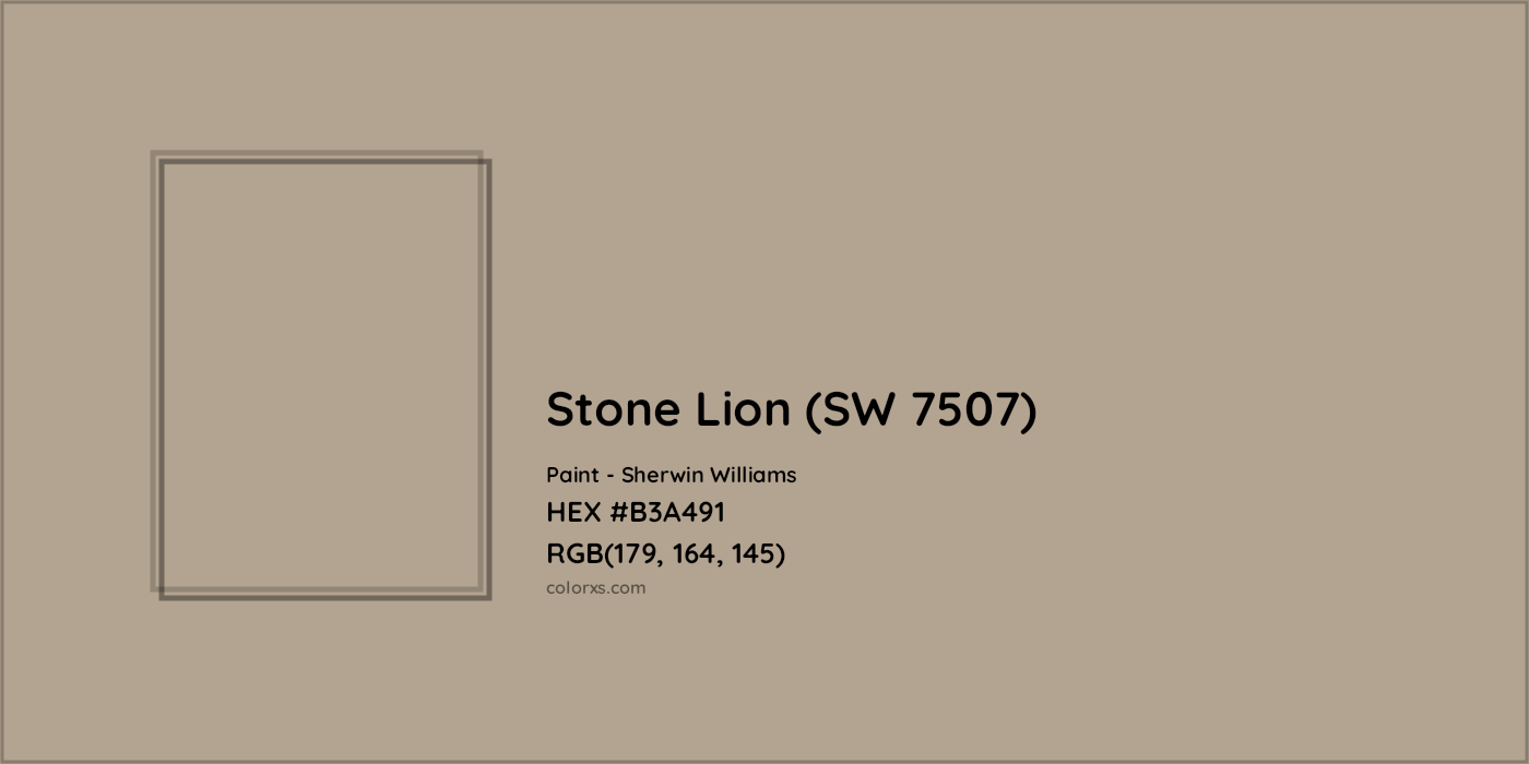 HEX #B3A491 Stone Lion (SW 7507) Paint Sherwin Williams - Color Code