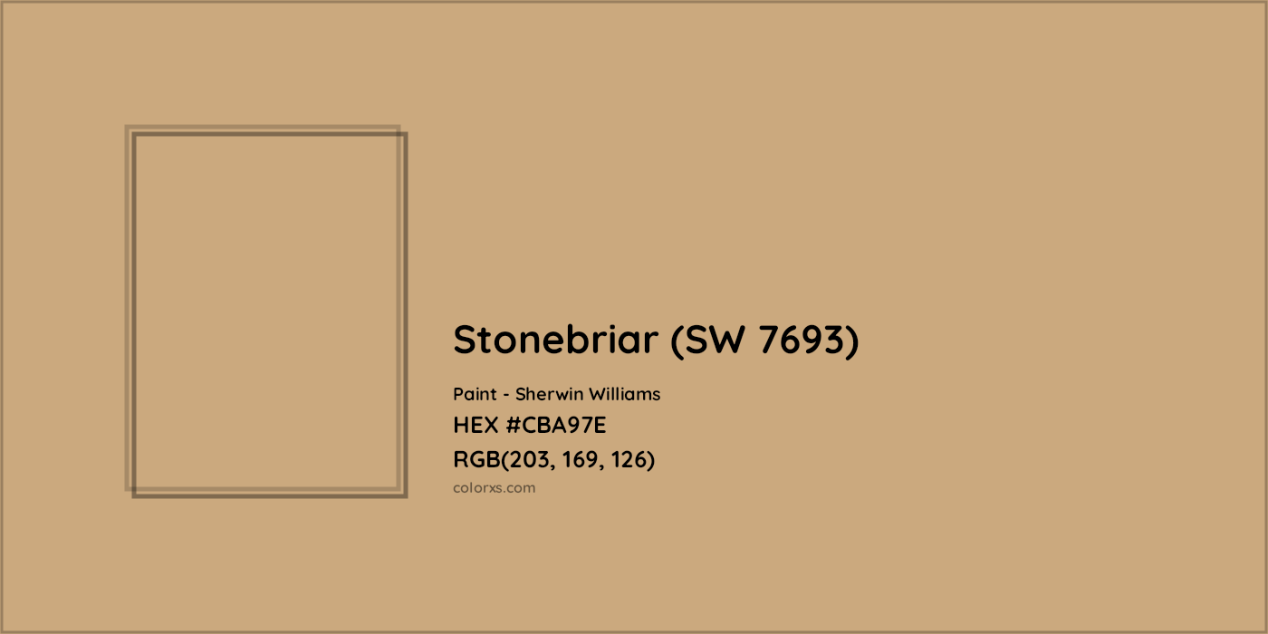 HEX #CBA97E Stonebriar (SW 7693) Paint Sherwin Williams - Color Code