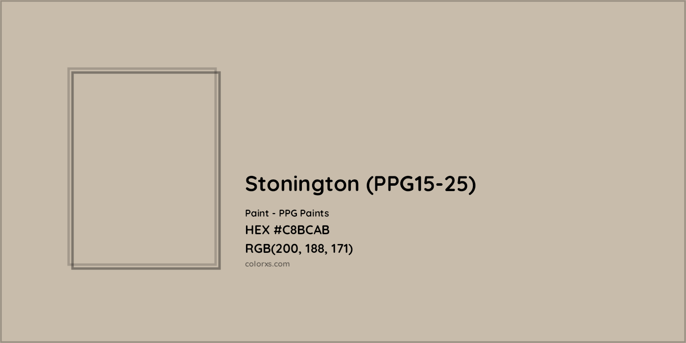 HEX #C8BCAB Stonington (PPG15-25) Paint PPG Paints - Color Code