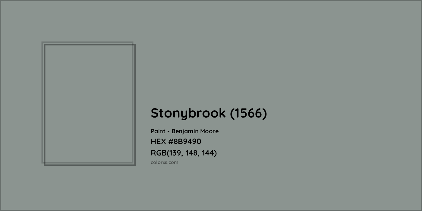 HEX #8B9490 Stonybrook (1566) Paint Benjamin Moore - Color Code