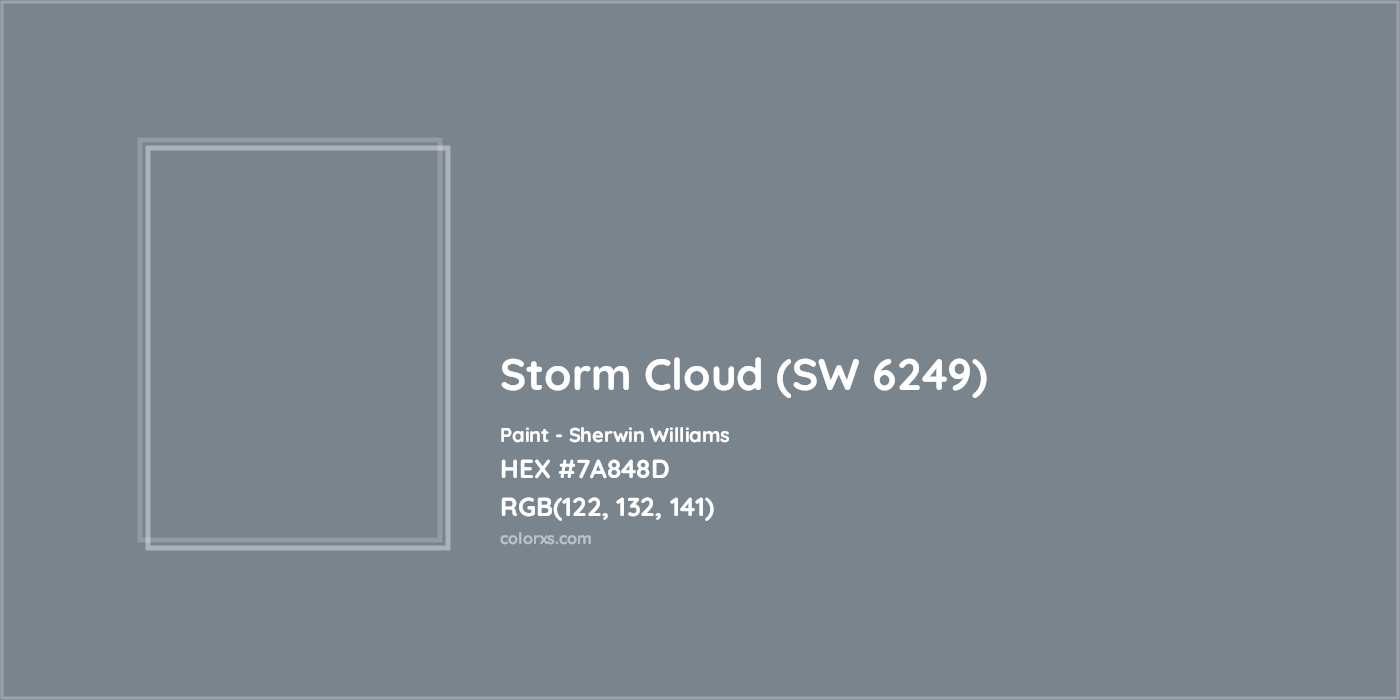 HEX #7A848D Storm Cloud (SW 6249) Paint Sherwin Williams - Color Code