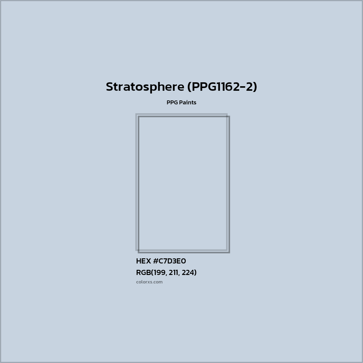 HEX #C7D3E0 Stratosphere (PPG1162-2) Paint PPG Paints - Color Code