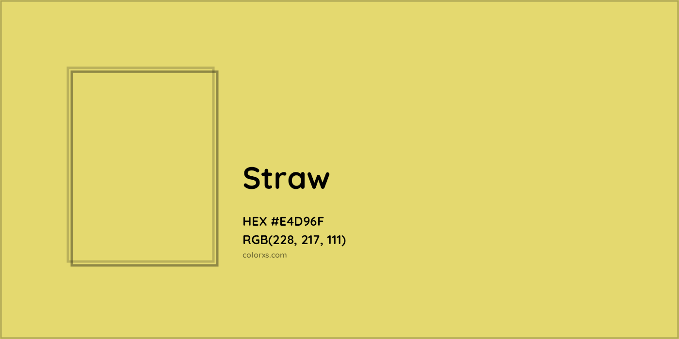 HEX #E4D96F Straw Color - Color Code