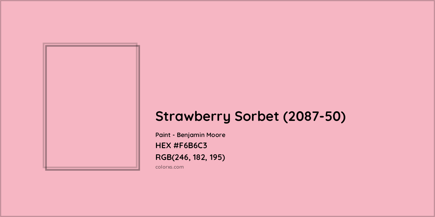 HEX #F6B6C3 Strawberry Sorbet (2087-50) Paint Benjamin Moore - Color Code