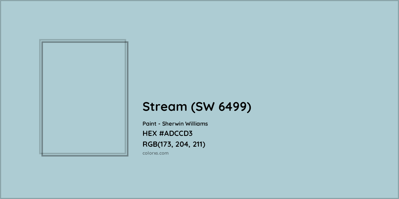 HEX #ADCCD3 Stream (SW 6499) Paint Sherwin Williams - Color Code