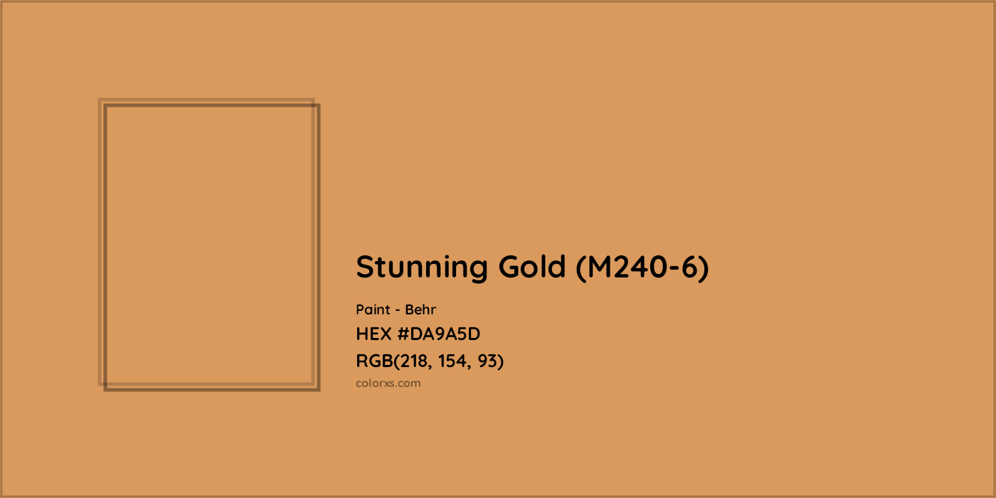 HEX #DA9A5D Stunning Gold (M240-6) Paint Behr - Color Code