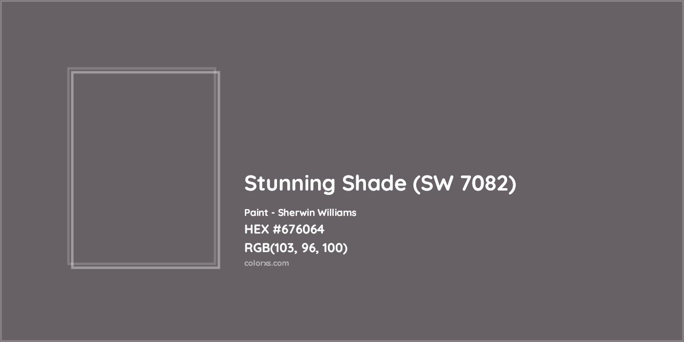 HEX #676064 Stunning Shade (SW 7082) Paint Sherwin Williams - Color Code