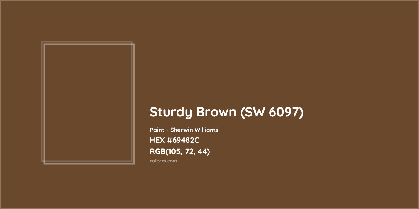 HEX #69482C Sturdy Brown (SW 6097) Paint Sherwin Williams - Color Code