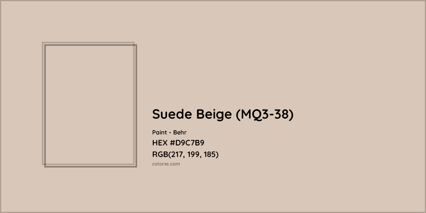 HEX #D9C7B9 Suede Beige (MQ3-38) Paint Behr - Color Code