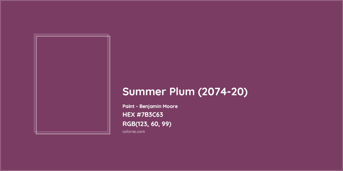 HEX #7B3C63 Summer Plum (2074-20) Paint Benjamin Moore - Color Code