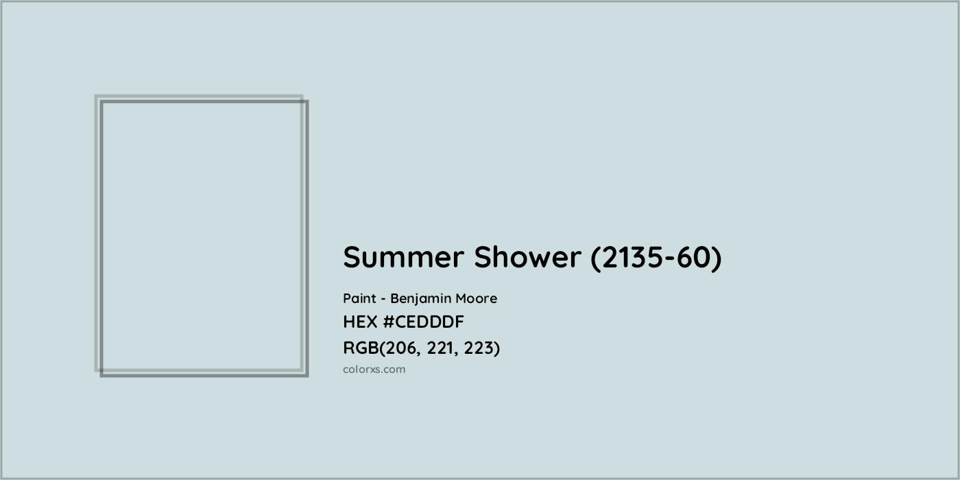 HEX #CEDDDF Summer Shower (2135-60) Paint Benjamin Moore - Color Code