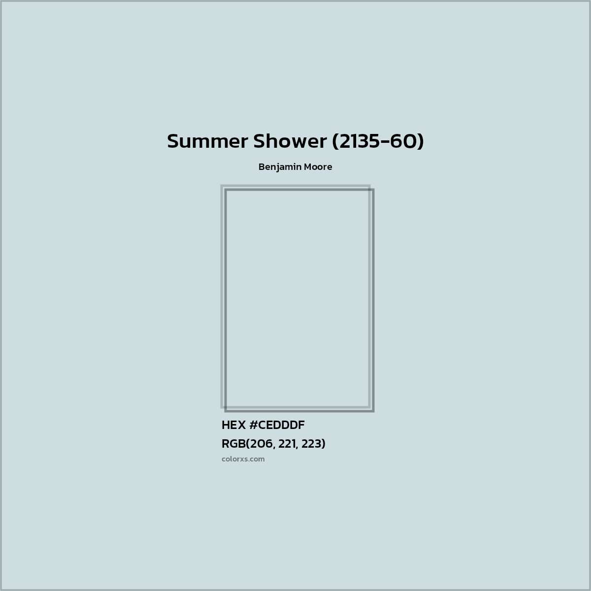 HEX #CEDDDF Summer Shower (2135-60) Paint Benjamin Moore - Color Code