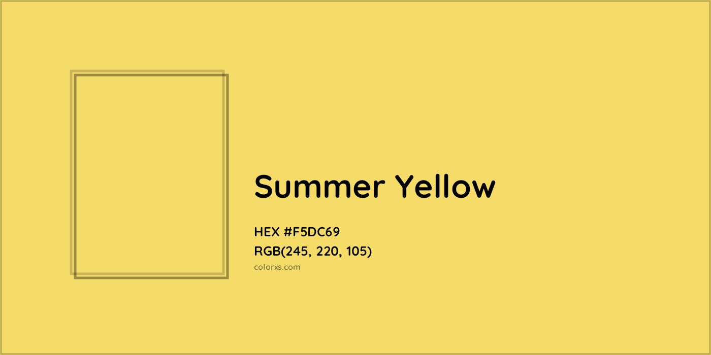 HEX #F5DC69 Summer Yellow Other - Color Code