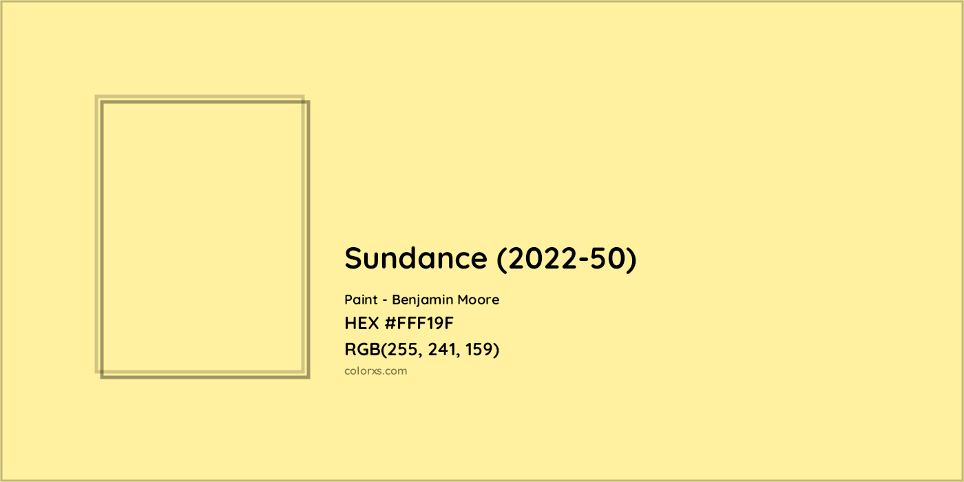 HEX #FFF19F Sundance (2022-50) Paint Benjamin Moore - Color Code