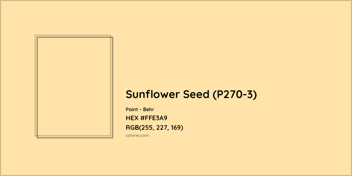 HEX #FFE3A9 Sunflower Seed (P270-3) Paint Behr - Color Code
