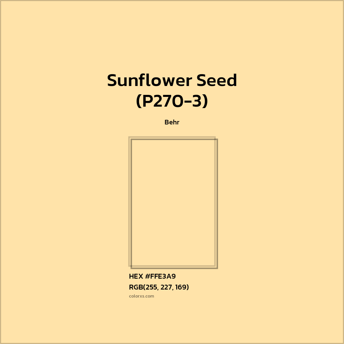 HEX #FFE3A9 Sunflower Seed (P270-3) Paint Behr - Color Code