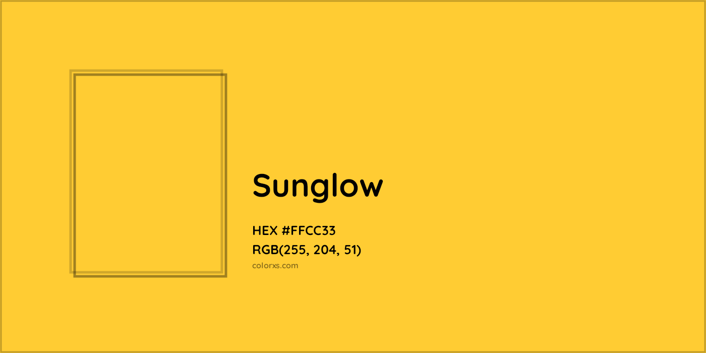 HEX #FFCC33 Sunglow Color - Color Code