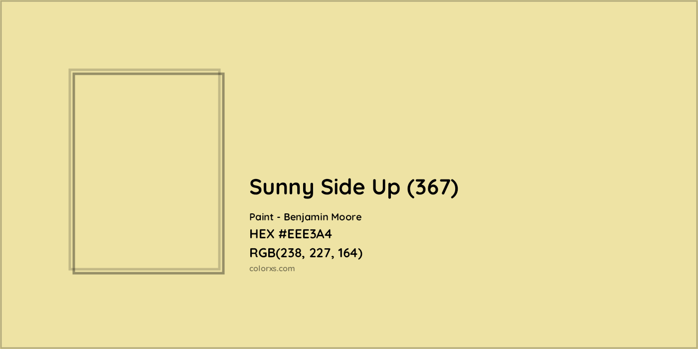 HEX #EEE3A4 Sunny Side Up (367) Paint Benjamin Moore - Color Code