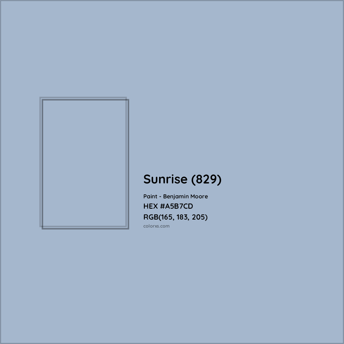 HEX #A5B7CD Sunrise (829) Paint Benjamin Moore - Color Code