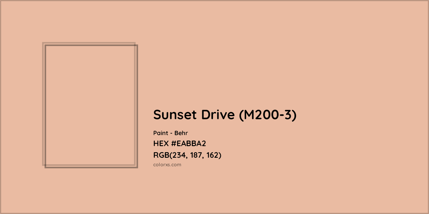 HEX #EABBA2 Sunset Drive (M200-3) Paint Behr - Color Code
