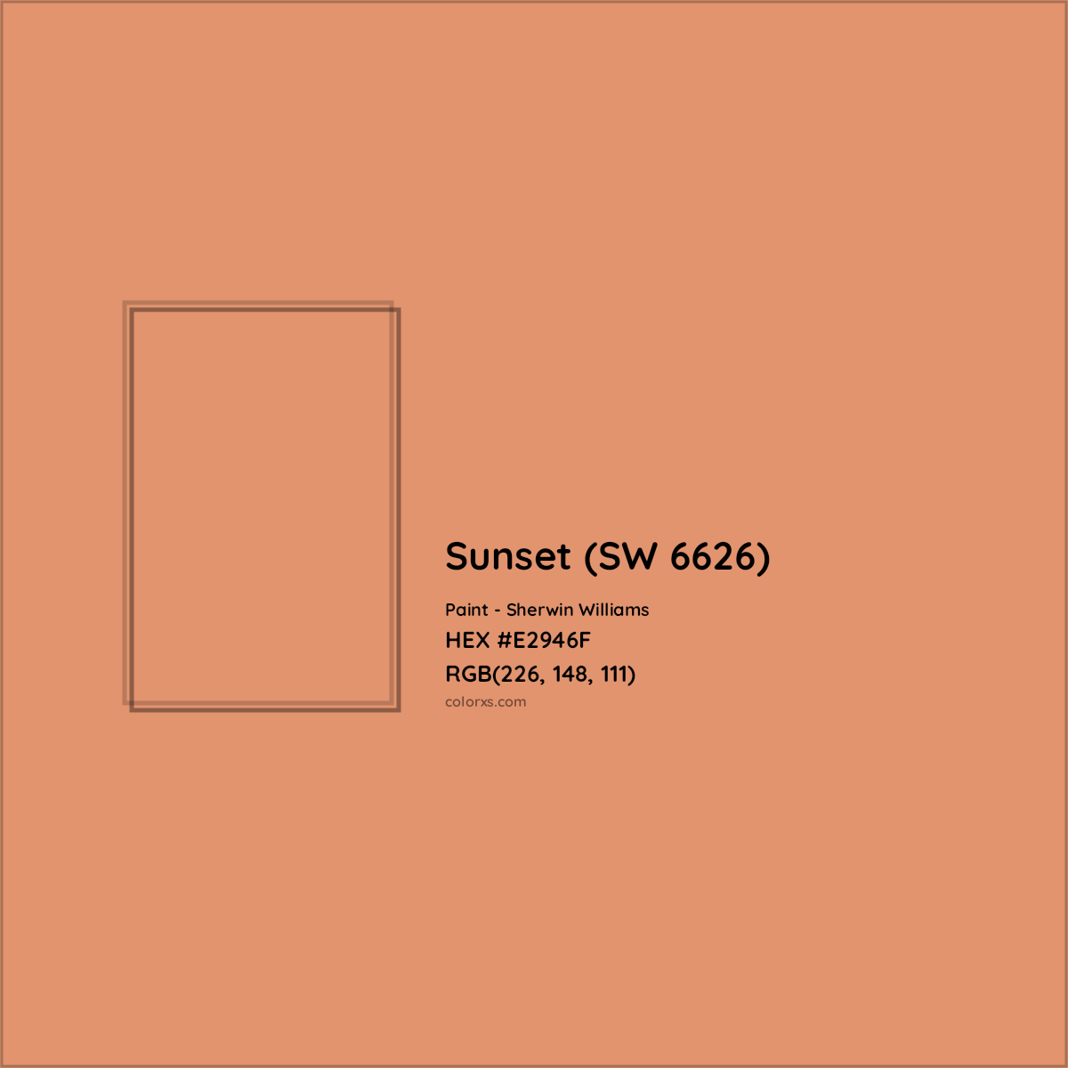 HEX #E2946F Sunset (SW 6626) Paint Sherwin Williams - Color Code