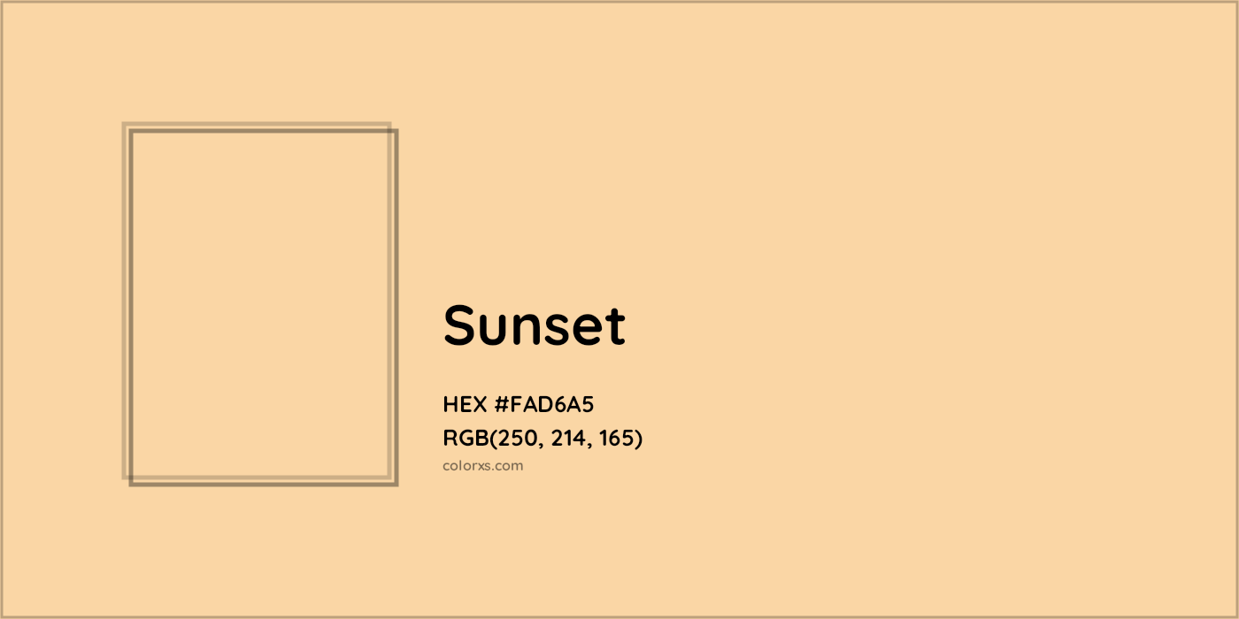 HEX #FAD6A5 Sunset Color - Color Code