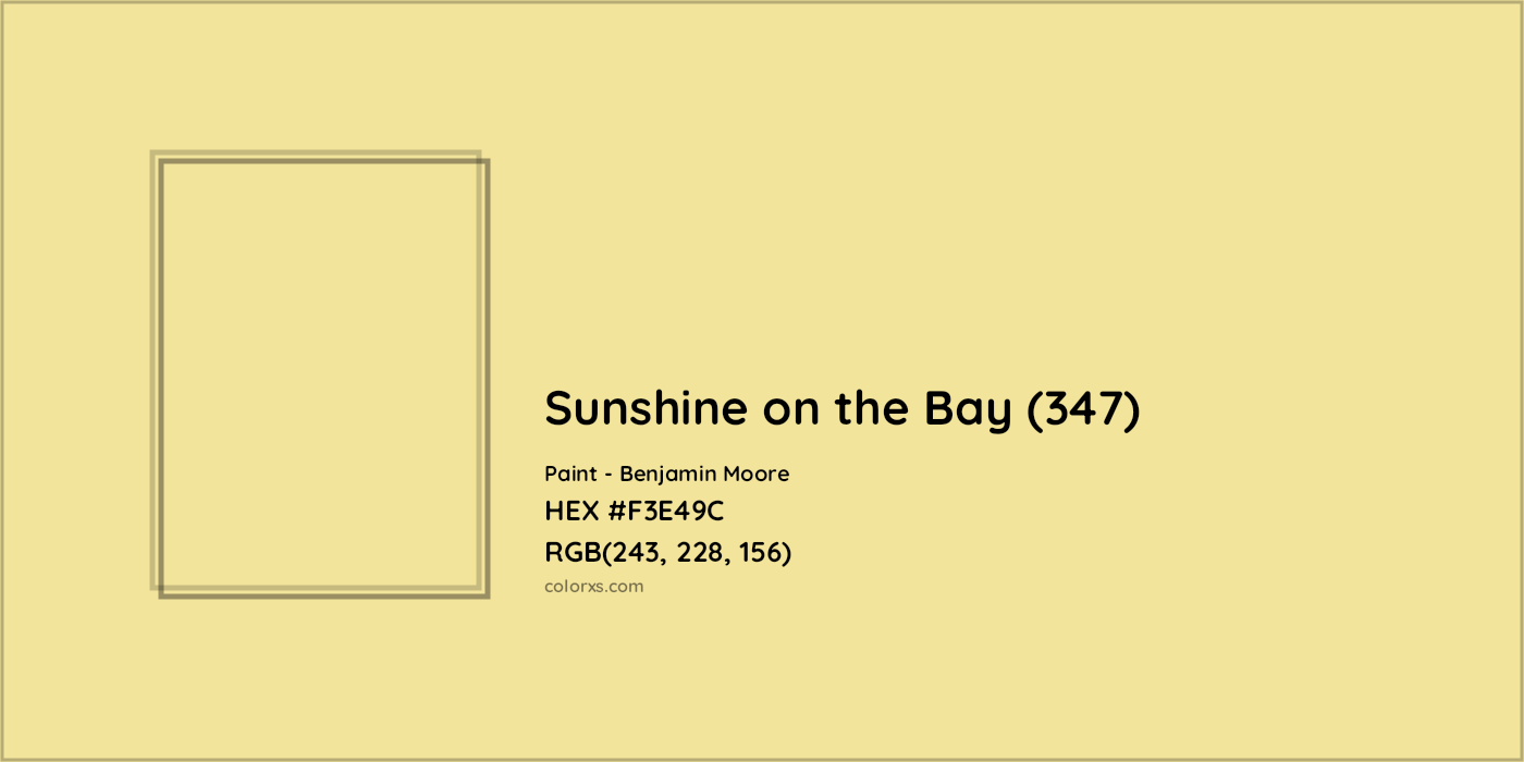 HEX #F3E49C Sunshine on the Bay (347) Paint Benjamin Moore - Color Code